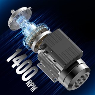 Motor Eléctrico de 1.5KW 1400 rpm, AC 220~240V 9.85A, 90L, Marco B3, Motor de Compresor de Aire Monofásico, Eje Con Diente de 24mm, Rotación CW/CCW para Maquinaria Agrícola y Equipos Generales