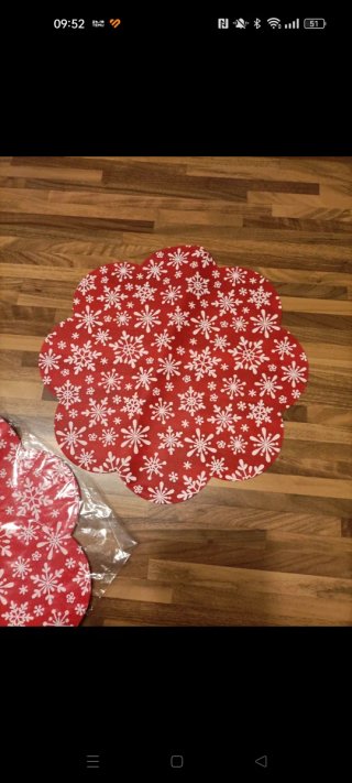 Sottopiatti Natale con Fiocchi Neve Rossi