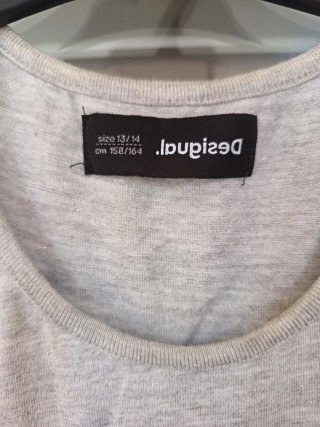 Vestido camiseta Desigual gris talla M