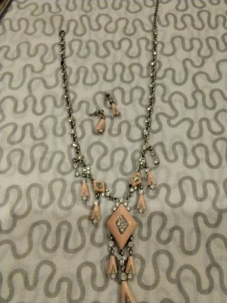 Conjunto bisutería collar y pendientes