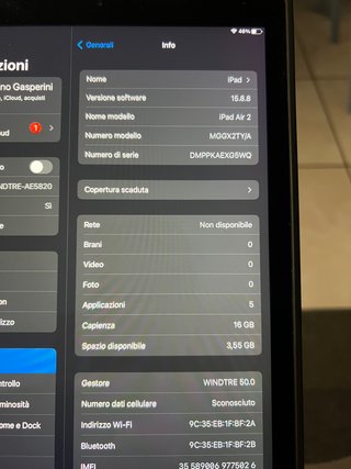 iPad Air 2 Argento
