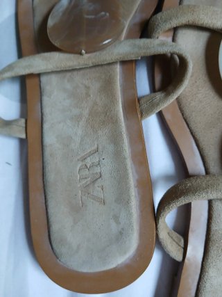 Sandalias Zara Beige Multicolor