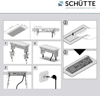 Regleta plegable SCHÜTTE 3074 para encimera