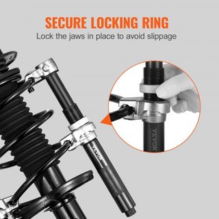 Herramienta Compresora de Resortes de Espiral, 2 pcs Juego de Compresores de Resortes de Estribo de Alta Resistencia, Compresor de Resortes de Estribo de 1200.2 kg con Soporte de Seguridad y Estuc...