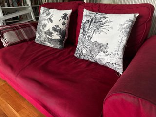 Sofá Cama Ikea Rojo Desenfundable