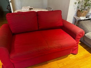 Sofá Cama Ikea Rojo Desenfundable