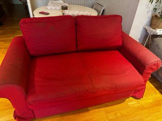 Sofá Cama Ikea Rojo Desenfundable
