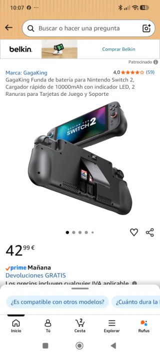 Funda Batería Compatible 2ª Gen