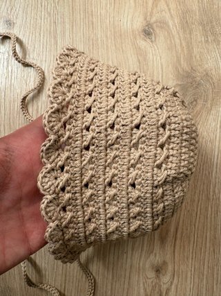 Conjunto Capota y Patucos hechos a mano 3-6 meses