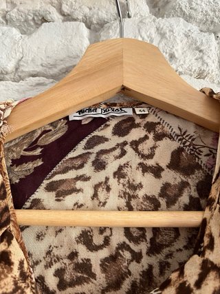 Conjunto vintage estampado leopardo