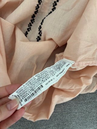 Vestido Zara Babydoll Rosa Palo Talla XS