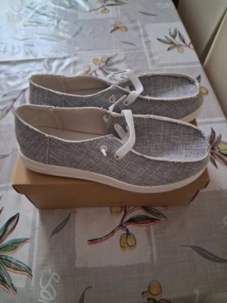 Scarpe tela donna 37 grigio