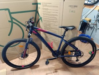 Bici Montaña Talla M Azul/Rosa