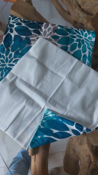 2 federe copricuscino verde blu 45x45 nuove Stampa
