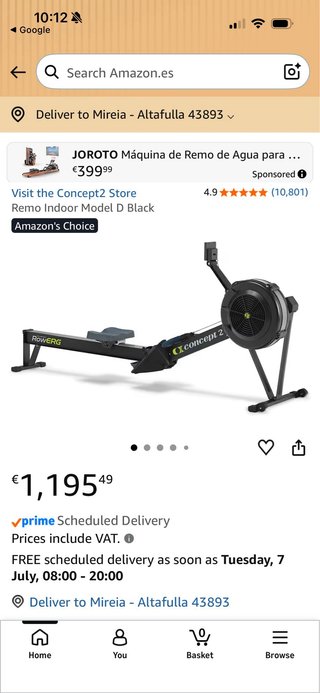 Máquina de remo Concept2 RowErg