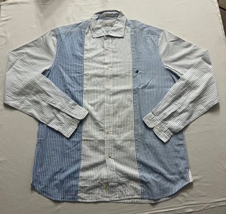 Camicia Brooksfield Uomo Rigata Azzurro/Bianco Tag