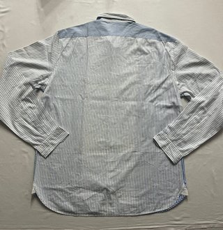 Camicia Brooksfield Uomo Rigata Azzurro/Bianco Tag