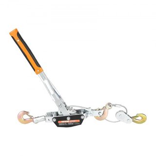 Winch de Arrastre, 5 Toneladas (5,000 kg) de Capacidad de Tiro, Cable de Acero de 3.5 m, 3 Ganchos, Herramienta de Tirón de Palanca de Doble Engranaje, Elevador de Automóviles Ideal para Rescate d...