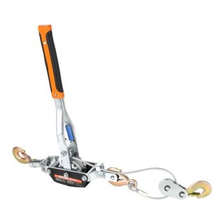 Winch de Arrastre, 5 Toneladas (5,000 kg) de Capacidad de Tiro, Cable de Acero de 3.5 m, 3 Ganchos, Herramienta de Tirón de Palanca de Doble Engranaje, Elevador de Automóviles Ideal para Rescate d...