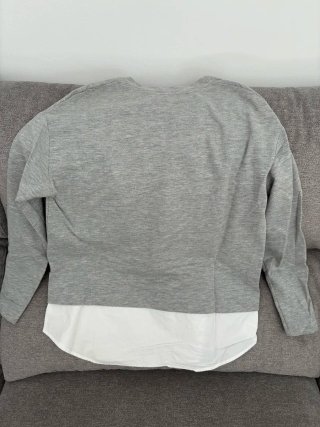 Sudadera P&B efecto camisa S