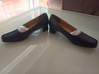 Zapatos Amblers Mujer Negro Extra Ancho