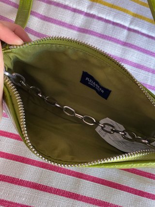Bolso verde efecto piel cocodrilo