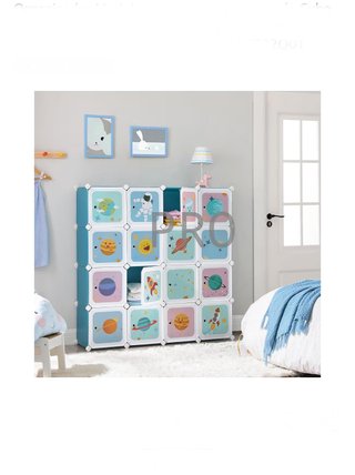 Armario Modular Infantil de 15 Cubos, Organizador