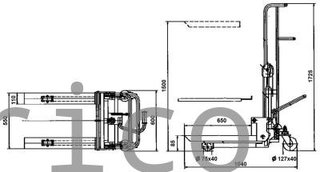 Apilador Manual 400 Kg - 1500 mm - 10562