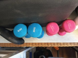 Juego Mancuernas 1kg, 2kg y 4kg