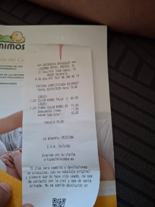Cojín Mimos para bebé