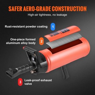 Asiento de Neumáticos, Blaster de Aire de 2.4 Gal/9 L, Blaster de Mano de 150 PSI, Herramienta Infladora de Neumáticos Portátil, Presión de Operación de 87-116 PSI para Reparación de Tractores, Ca...