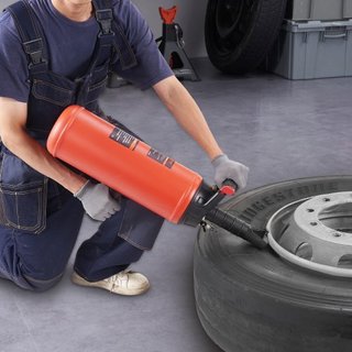 Asiento de Neumáticos, Blaster de Aire de 2.4 Gal/9 L, Blaster de Mano de 150 PSI, Herramienta Infladora de Neumáticos Portátil, Presión de Operación de 87-116 PSI para Reparación de Tractores, Ca...