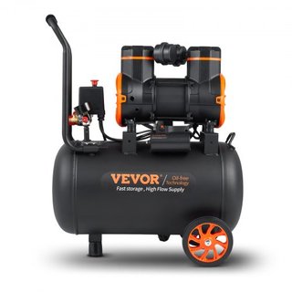 Compresor de Aire 35.2 L 1800W 5.12 CFM@ 90PSI 70 dB Ultra Silencioso Sin Aceite
