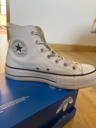 Converse Cuero Blanco Mujer Talla 39