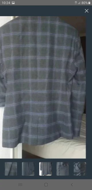 Americana ASOS cuadros azul y gris