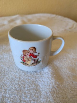 Juego Tazas y Lechera Porcelana Niños