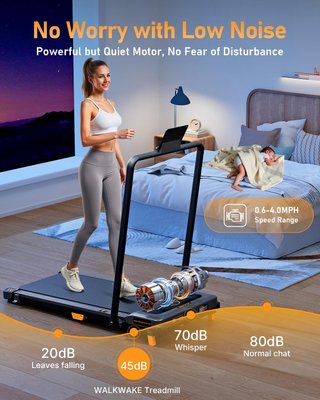Cinta de Andar Inclinable Plegable WalkWake
