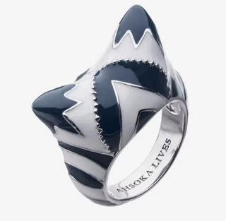 Anillo Ahsoka T.6 azul y blanco