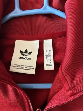 Chaqueta Adidas burdeos con Rayas Blancas