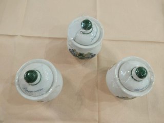 3 Barattoli Spezie Facciolini Porcellana
