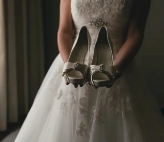 Zapatos de Novia Beige/Blanco Tacon Alto