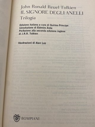Tolkien Il signore degli Anelli Alan Lee Bompiani