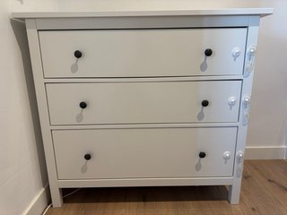 Cómoda Cajonera Ikea Hemnes 3 Cajones Lacado.