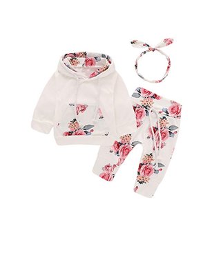 Conjunto bebé floral 3 piezas