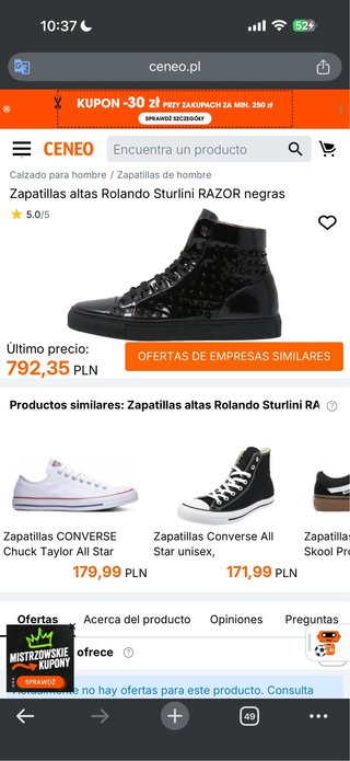 Rolando Sturlini T.42 Piel Tachuelas Azul/Negro (7