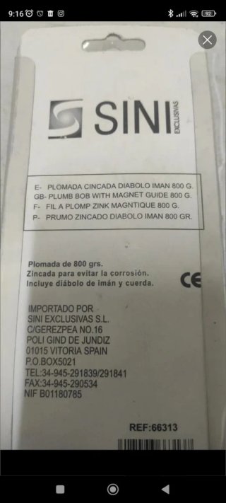 Plomada imantada 800gr