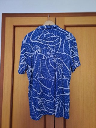 Camisa manga corta Primark XL azul y blanco