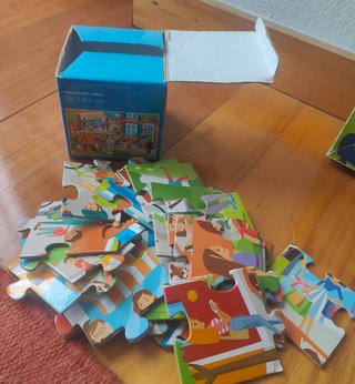 Lote de 4 puzzles educativos infantiles