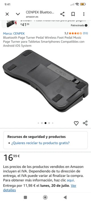 CENPEK Cambia páginas Bluetooth