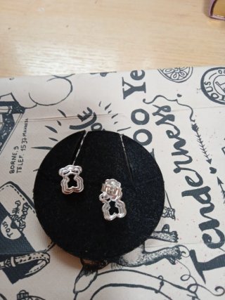 Pendientes Tous Oso Plata